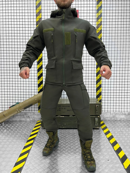 Тактичний теплий військовий комплект Leader ( Куртка + Штани ), Камуфляж: Олива, Розмір: M