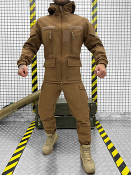 Тактичний теплий військовий комплект Leader ( Куртка + Штани ), Камуфляж: Койот, Розмір: XXL
