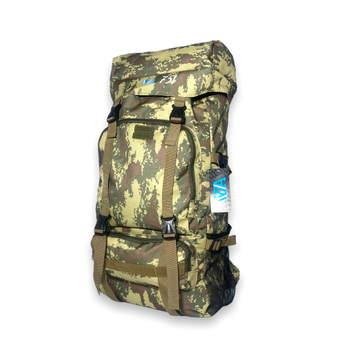 Армійський тактичний рюкзак T071 одно відділення бокові кишені 75 л, розмір 75*40*20 см камуфляж