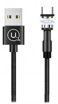 Kabel magnetyczny Usams USB - USB Type-C szybkie ładowanie 1 m czarny (6958444924489)