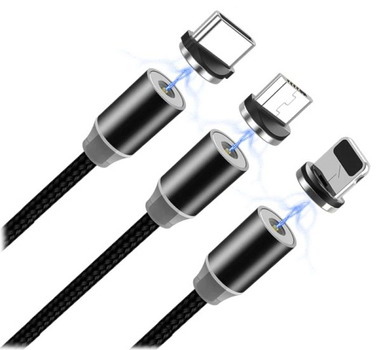 Kabel magnetyczny Usams U-Sure USB - Micro-USB 1 m czarny (6958444963075)