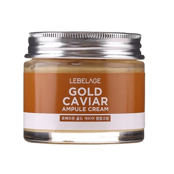 Омолаживающий крем с золотом и экстрактом икры Lebelage Ampoule Cream Gold Caviar 70 мл