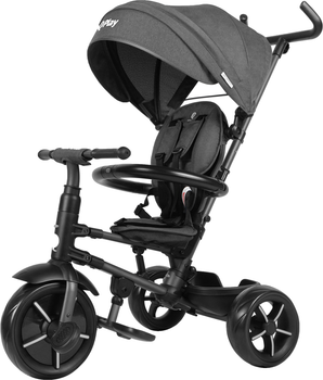 Трехколесный велосипед Qplay Rito Air складной Rubber Black (S380-10BlackRubber)