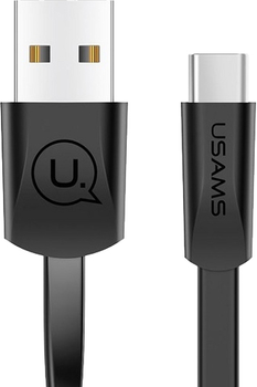 Кабель плоский Usams U2 US-SJ20 USB - USB-C 1.2 м Чорний (6958444955193)