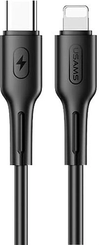 Kabel Usams U43 US-SJ406 USB-C - Lighting 1.2 m czarny (6958444984667)