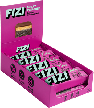 Шоколадний батончик без глютену FIZI Hazelnut + himalayan salt 45 г х 10 шт Веган (4820262540054)