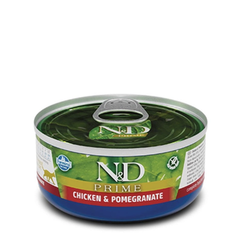 Вологий беззерновий корм для кішок Farmina N&D Grain Free Prime Chicken Adult з куркою та гранатом 70 г х 6 шт