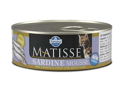 Вологий корм для дорослих кішок Farmina Matisse Cat Mousse Sardine із сардиною, 85 г х 12 шт