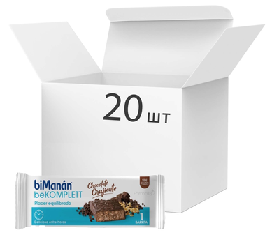 Упаковка шоколадних батончиків Bimanan Bimanan Bekomplett Gluten Free Cereal Crisp Chocolate Milk 20 шт (3175681215344)
