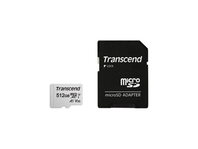 Карта пам'яті Transcend 512 GB microSDXC Clase 10 UHS-I (U3) + SD-adapter (TS512GUSD300S-A)