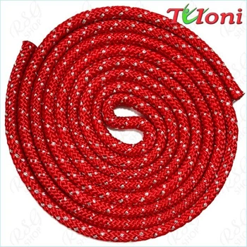 Скакалка Tuloni 3 м Модель Metal Lurex Red