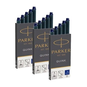 Картриджи чернильные Parker Quink 15 шт. синие 3 упаковки (11 410BLU3)