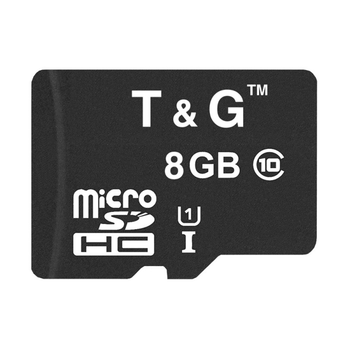 Карта Памяти T&G MicroSDHC 8gb 10 Class Чёрная Высокая скорость