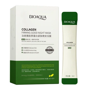 Ночная маска Bioaqua Collagen Firming Sleeping Mask для лица с коллагеном 4мл