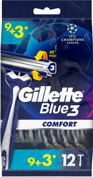 Бритви одноразові Gillette Blue 3 12 шт (7702018490622)