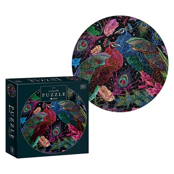 Пазли круглі Interdruk Secret Garden №1 "Павичі в саду" d63 см 500 шт (342058)