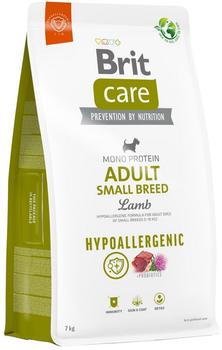 Корм для собак малых пород Brit Care Dog Hypoallergenic Adult Small Breed гипоаллергенный с ягненком 7 кг (8595602566150)