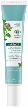 Krem do twarzy Klorane Bio Aquatic Mint Purifying Cream 40 ml (3282770146929)