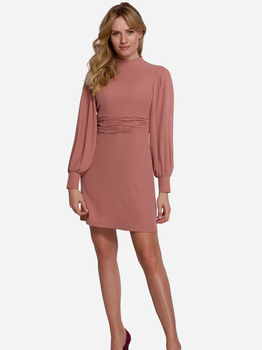 Sukienka ołówkowa damska Makover K078 S Różowa (5903068495199)