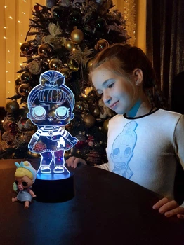 Змінна картинка для нічника-світильника 3D «LOL 1» 3DTOYSLAMP 000261923