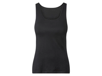 Майка бельевая хлопковая трикотажная для женщины Esmara LYCRA® 381938 L Черный