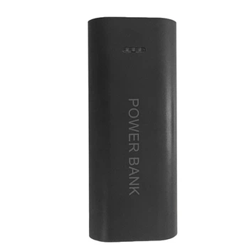 Корпус на Powerbank Повербанк для двух 18650 Li-Ion пластик с фонариком (только корпус без аккумулятора) Черный