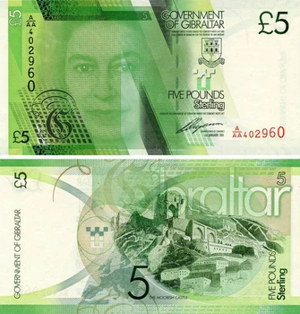 Банкнота Гибралтар 5 фунтов 2011 UNC (P35)