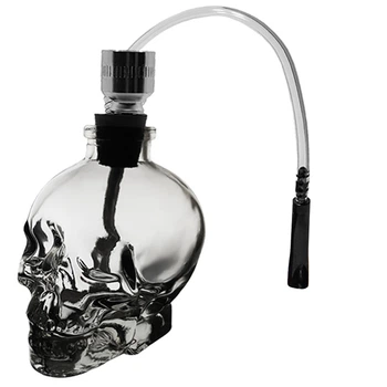 Трубка Баблер Для Курения "Skull XL Clear"