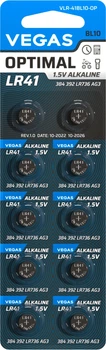 Батарейка VEGAS LR41 лужна 10шт. Optimal