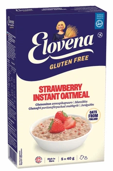 Овсяная каша-минутка без глютена с клубникой Elovena 200 г (5шт *40 г)