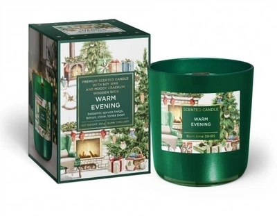 Свічка ароматизована у склі Bartek Candles Зимовий час Теплий вечір 150г.