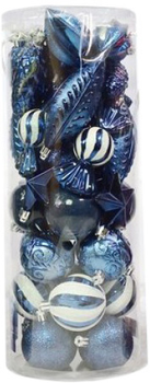 Набор елочных игрушек Stenson R90674 39 шт Синие (R90674 blue)
