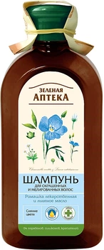Шампунь "Ромашка лекарственная и льняное масло" для окрашенных и мелированных волос Зеленая Аптека 350ml (633020-535753-2)