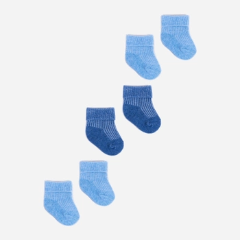 Zestaw skarpetek dla dzieci YOCLUB 3Pack Boy's Turn Cuff Sock SKA-0009U-0000-004 0-3 3 pary Blue (5904921626224)