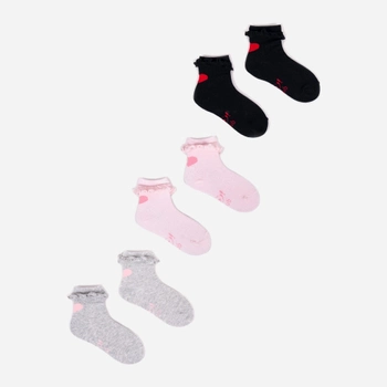 Zestaw skarpetek dla dzieci YOCLUB 3Pack Socks With Frill SKA-0069G-000J-001 17-19 3 pary Multicolour (5904921605830)