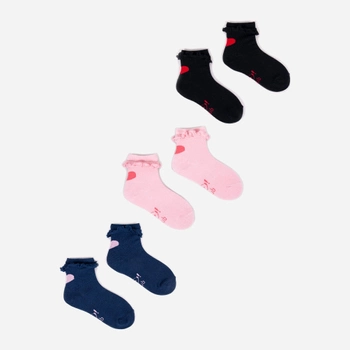 Zestaw skarpetek dla dzieci YOCLUB 3Pack Socks With Frill SKA-0069G-000J-002 17-19 Multicolour (5904921626255)