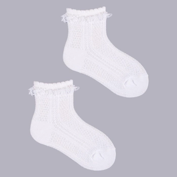 Zestaw skarpetek dla dzieci YOCLUB 3Pack Girl's Socks With Frill SKL-0008G-0100 20-22 3 pary White (5904921620741)