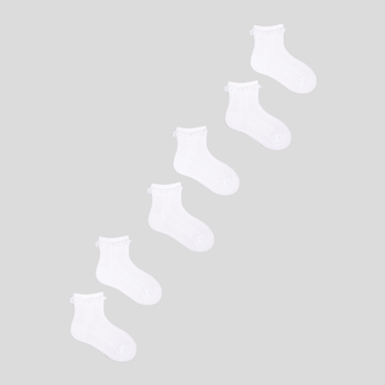 Zestaw skarpetek dla dzieci YOCLUB 3Pack Girl's Socks With Frill SKL-0008G-0100 31-34 3 pary White (5904921625043)