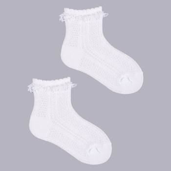 Zestaw skarpet dla dzieci YOCLUB 3Pack Girl's Socks With Frill SKL-0008G-0100 27-30 3 pary White (5904921620765)