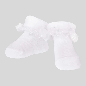 Zestaw skarpetek dla dzieci YOCLUB 3Pack Girl's Ruffle Socks SKA-0119G-010J-002 6-9 3 pary White (5904921627092)