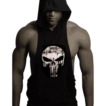 Безрукавка з капюшоном Skull Black 4027 XL Чорний
