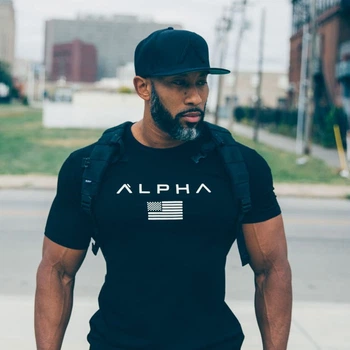 Мужская футболка Alpha Black 4084 L Черный