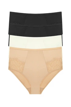 Трусики слип, 4 штуки Anabel Arto 7(3XL) черный черный шампань бежевый (38912) (90797)
