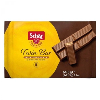 Батончики вафельные без глютена в шоколаде “Twin Bar” Dr. Schar 64, 5 г