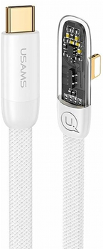 Kabel kątowy Usams Iceflake Series Fast Charging PD USB Type-C - Lightning 20 W 2 m Biały (6958444902425)