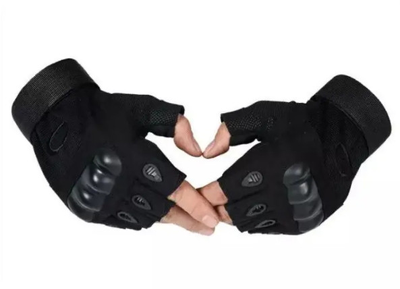 Беспалые военные перчатки походные армейские защитные охотничьи Черный XL (23998) Kali