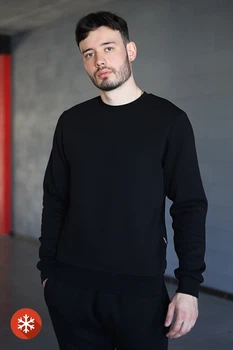Утеплений світшот ROBERT на флісі чорний 3XL (3042433)
