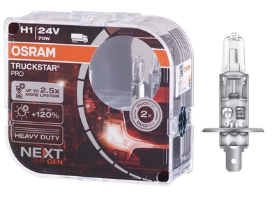 Галогенная лампа Osram H1 TRUCKSTAR PRO NEXT GEN 70W 24V 64155TSP HCB Up to 120% (02375)
