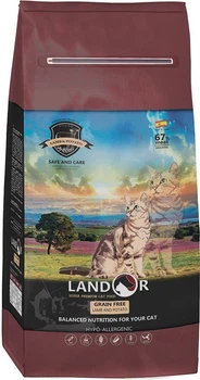 Сухий корм Landor Adult Cat Grain Free Hairball Control для котів виведення шерсті зі шлунка ягня/батат 10 кг (арт К-12)