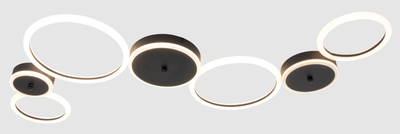 Люстра с пультом управления ПУ Sirius N 3836 black 56W (000036475S) на кухню, для спальни, для гостиной